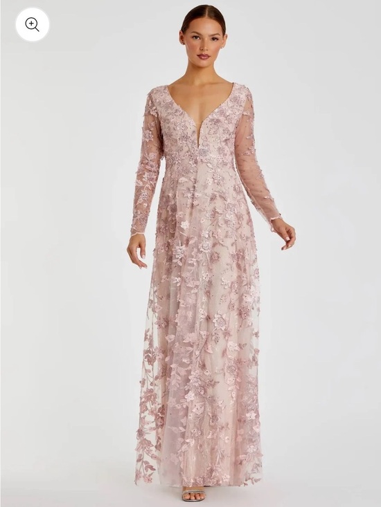 Mac Duggal Dresses & Skirts - Mac Duggal Dusty Blush Pink Floral Embroidered Maxi Gown
